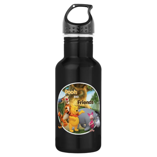 Pooh & Friends 9 Stainless Steel Water Bottle (Front)