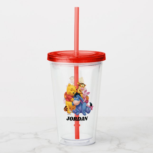 Pooh & Friends - Add Your Name Acrylic Tumbler (Front)