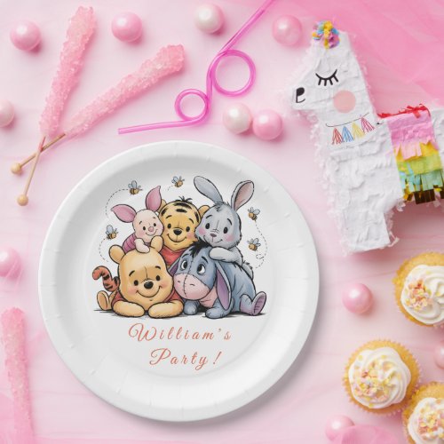 Pooh & Friends Pastel Paper Plates