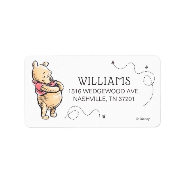 Pooh & Friends Watercolor | Baby Shower Label - Custom Products