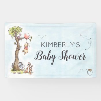 Pooh & Friends Watercolor Baby Shower Sign by winniethepooh at Zazzle