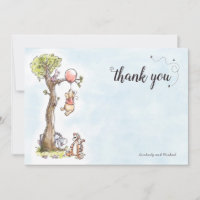 Pooh & Friends Watercolor | Baby Shower Thank You