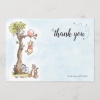 Pooh & Friends Watercolor | Baby Shower Thank You