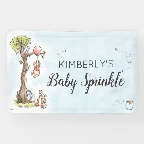 Pooh  Friends Watercolor Baby Sprinkle Sign