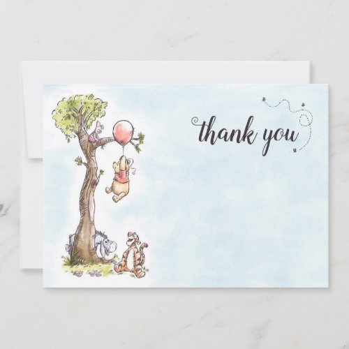 Pooh  Friends Watercolor  Birthday Thank You