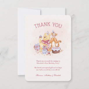 Pooh & Friends Watercolor Birthday Thank You