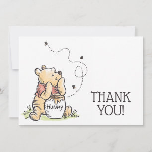 Pooh & Friends Watercolor   Birthday Thank You Card
