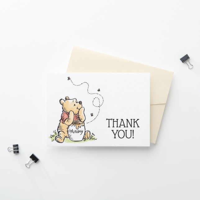 Pooh & Friends Watercolor | Birthday Thank You Card (Creator Uploaded)
