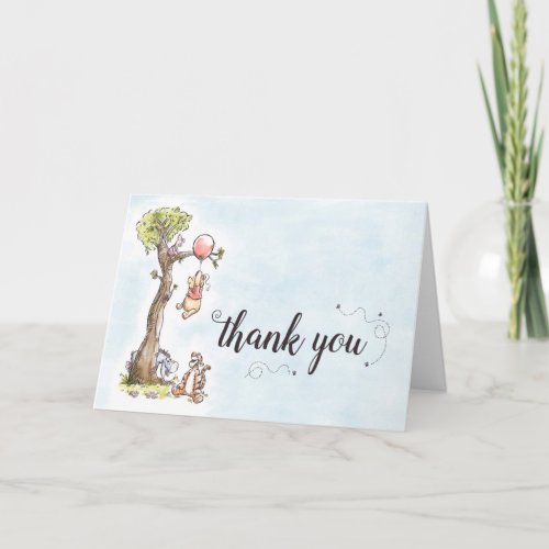 Pooh  Friends Watercolor  BirthdayThank You Thank You Card