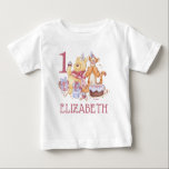 Pooh & Friends Watercolor | First Birthday Baby T-Shirt<br><div class="desc">Celebrate your little one’s first birthday with our Pooh & Friends Watercolor First Birthday Baby T-Shirt. Featuring Winnie the Pooh, Piglet, Tigger, and Eeyore in a charming watercolor design, this T-shirt is perfect for capturing the magic of the Hundred Acre Wood on this special milestone. Soft, comfy, and filled with...</div>