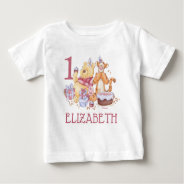 Pooh & Friends Watercolor | First Birthday Baby T-shirt at Zazzle
