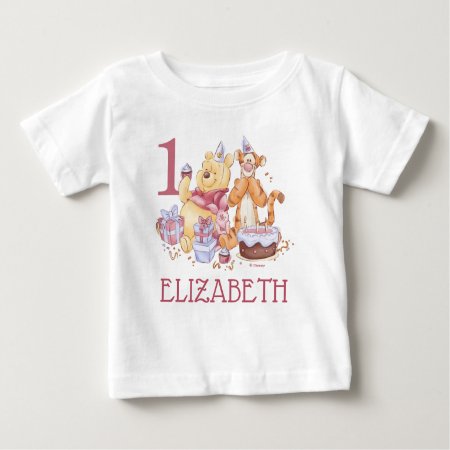 Pooh & Friends Watercolor | First Birthday Baby T-shirt