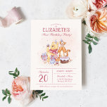 Pooh & Friends Watercolor | First Birthday Invitation<br><div class="desc">Invite all your family and friends to your child's Winnie the Pooh themed Birthday Party with these sweet birthday invitations.</div>