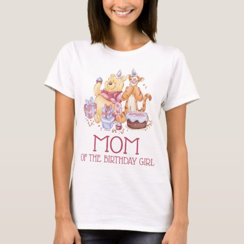 Pooh  Friends Watercolor  First Birthday Mom T_Shirt