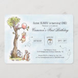Pooh & Friends Watercolor Tree | First Birthday Invitation<br><div class="desc">Invite all your family and friends to your child's Winnie the Pooh themed First Birthday with these sweet invitations.</div>