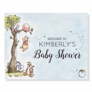 Pooh & Friends Watercolor Welcome Baby Shower Foam Board