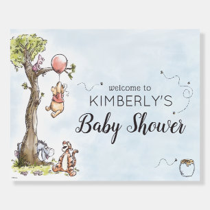 Pooh & Friends Watercolor Welcome Baby Shower Foam Board