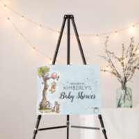 Pooh & Friends Watercolor Welcome Baby Shower Foam Board