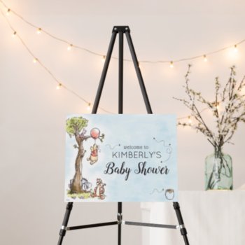 Pooh & Friends Watercolor Welcome Baby Shower Foam Board by winniethepooh at Zazzle