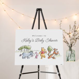 Pooh & Friends Watercolor Welcome Baby Shower Foam Board