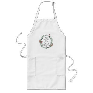 Pooh   Happy Christmas Wreath Long Apron