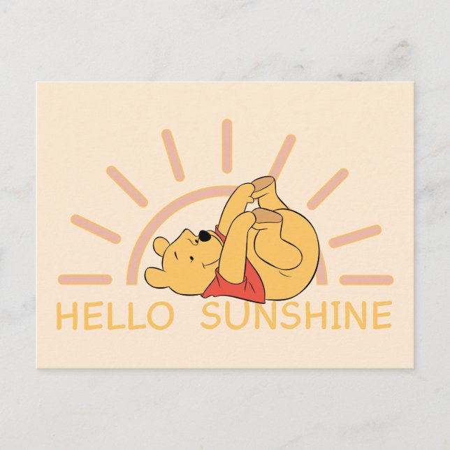 Pooh - Hello Sunshine Postcard (Front)