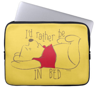 Pooh I'd Rather Be in Bed Laptop Sleeve