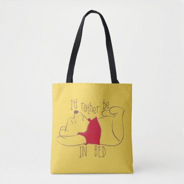 Pooh | I'd Rather Be in Bed Tote Bag (Front)