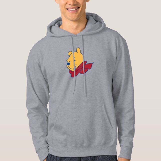 Pooh in Red Scarf Hoodie (Front)
