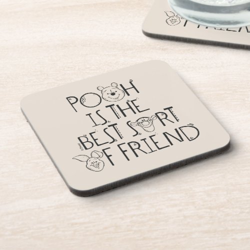 Pooh is the Best Sort of Friend Beverage Coaster