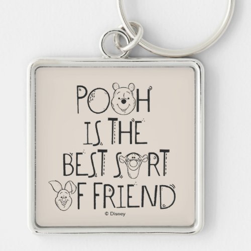 Pooh is the Best Sort of Friend Keychain