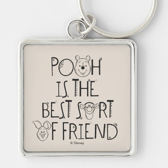 Pooh is the Best Sort of Friend Keychain (Front)