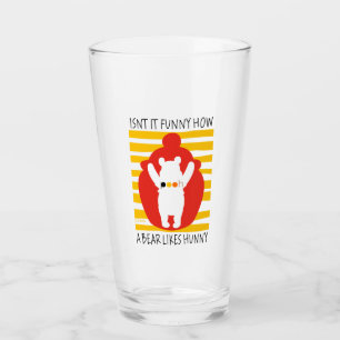 Pooh Isn't It Funny How a Bear Likes Hunny Glass