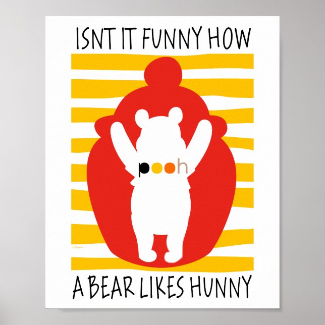 Pooh | Isn't It Funny How a Bear Likes Hunny Poster (Front)