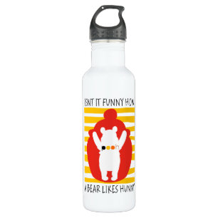 Pooh Isn't It Funny How a Bear Likes Hunny Stainless Steel Water Bottle