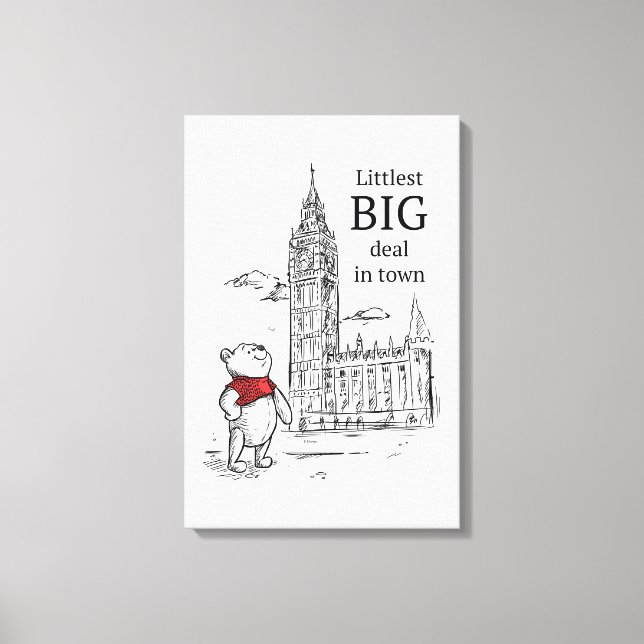 Pooh | Littlest Big Deal in Town Canvas Print (Front)