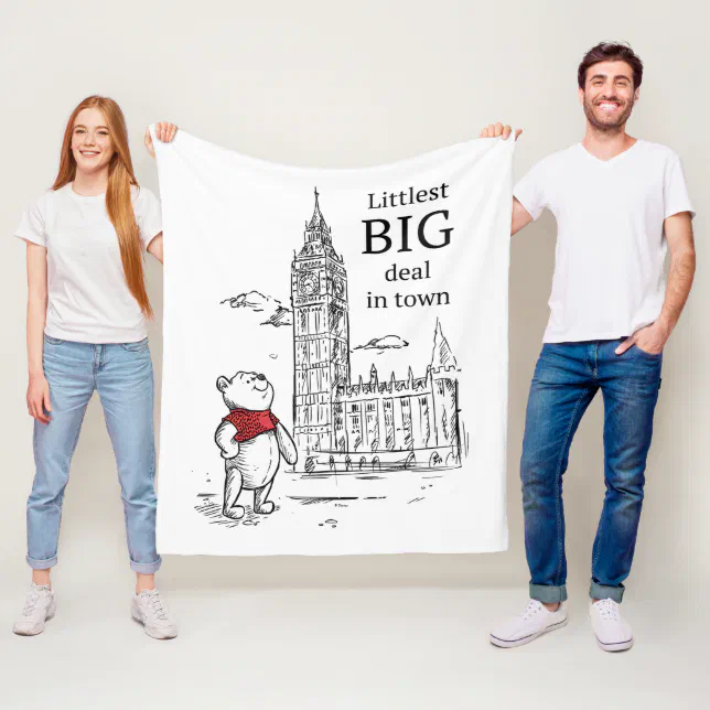 Pooh | Littlest Big Deal in Town Fleece Blanket | Zazzle