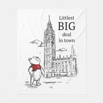 Pooh | Littlest Big Deal in Town Fleece Blanket | Zazzle