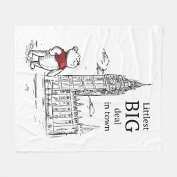 Pooh | Littlest Big Deal in Town Fleece Blanket | Zazzle