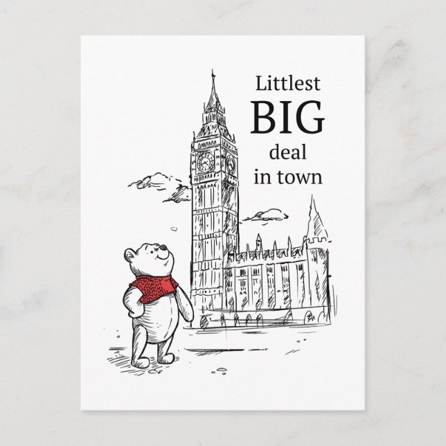 Pooh | Littlest Big Deal in Town Postcard (Front)