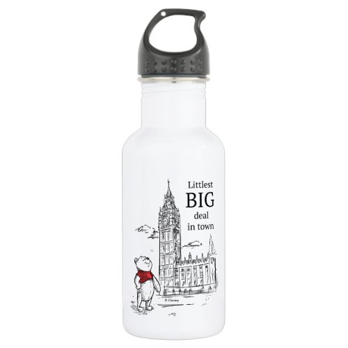 Pooh  Littlest Big Deal in Town Stainless Steel Water Bottle