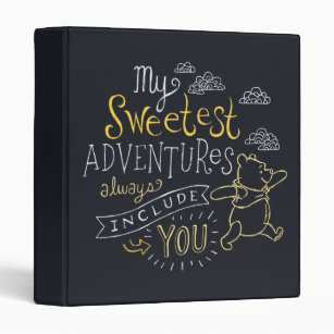 Pooh   My Sweetest Adventures 3 Ring Binder