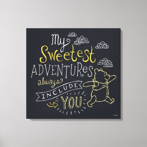 Pooh  My Sweetest Adventures Canvas Print