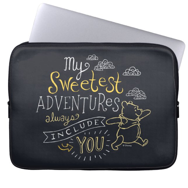 Pooh | My Sweetest Adventures Laptop Sleeve (Front)