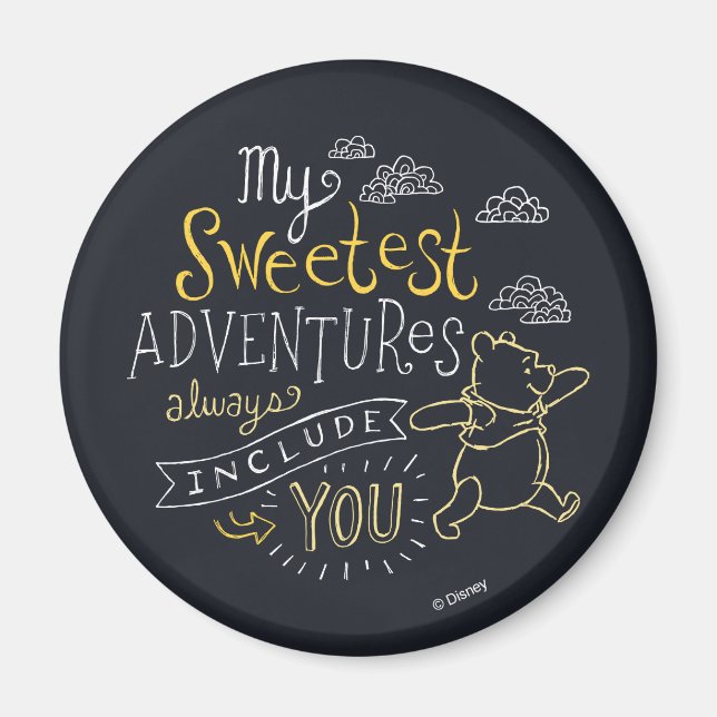 Pooh | My Sweetest Adventures Magnet (Front)