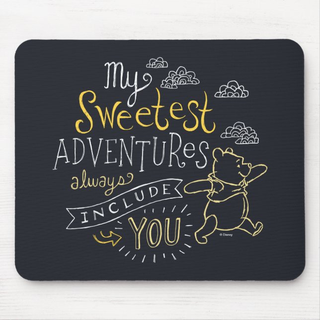 Pooh | My Sweetest Adventures Mouse Pad (Front)