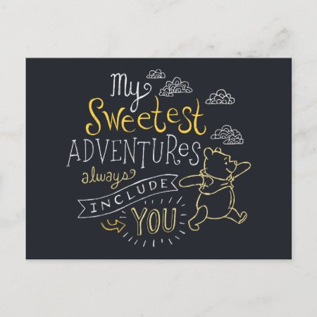 Pooh | My Sweetest Adventures Postcard