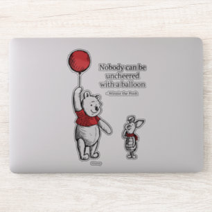 Pooh   Nobody Can be Uncheered with a Balloon 4 Sticker