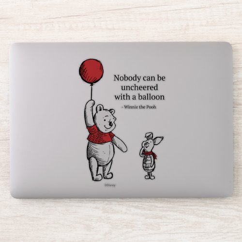 Pooh  Nobody Can be Uncheered with a Balloon 4 Sticker