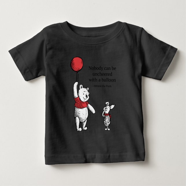 Pooh | Nobody Can be Uncheered with a Balloon Baby T-Shirt (Front)